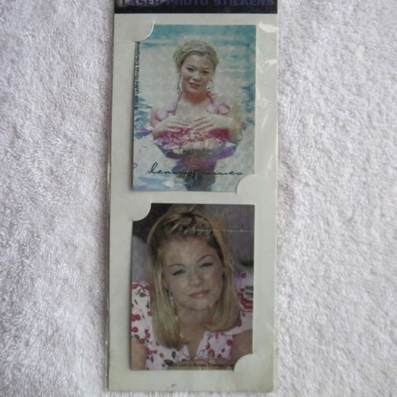 2 LeAnn Rimes Photo Laser Stickers Half Set Very Nice Country Music Star 1999 - Picture 1 of 7